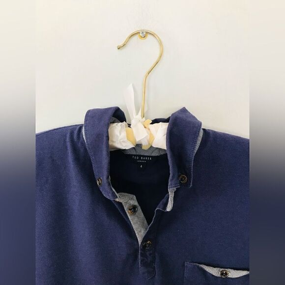 Ted baker | men’s navy polo shirt | size 4 (large) - Picture 2 of 7